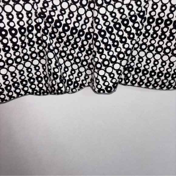 CAbi Women’s 12 Black White Brown Patterned Short Blazer Buttons Pockets Gathers - Picture 11 of 11